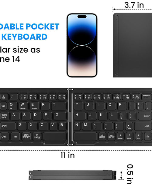 Load image into Gallery viewer, Ultra slim folding portable charging dual-mode Bluetooth keyboard with one click connection
