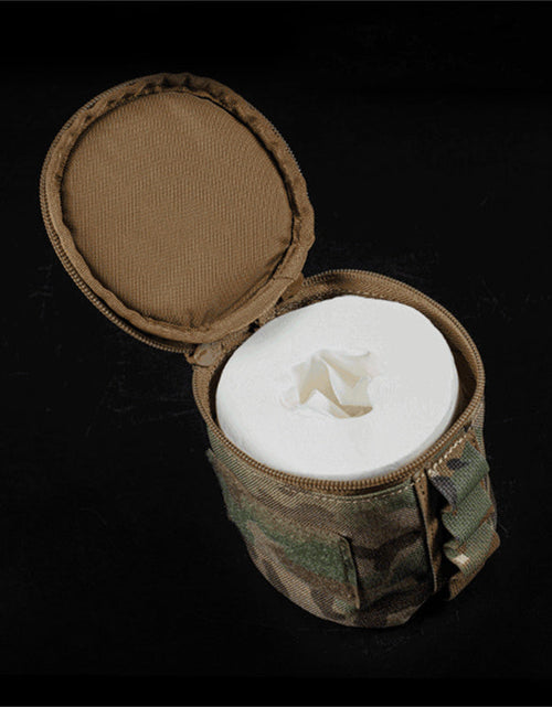 Load image into Gallery viewer, Velcro MOLLE Webbing Paper Towel Quick Draw Paper Roll Paper Storage Bag
