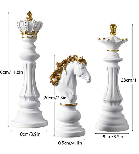 Chess resin ornaments wine cabinets kings queens warhorses chess pieces chessboards home decor