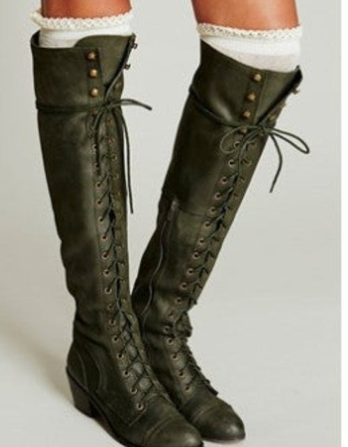 Load image into Gallery viewer, Women’s Over-the-Knee Boots – Round Toe Stylish Tall Winter Boots

