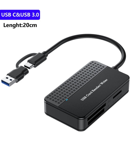 USB 3.0 Four in One USB 3.1 CF SD TF MS Memory Card/DSLR Camera Card Reader Type-c