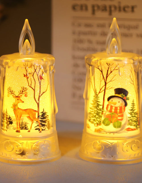 Load image into Gallery viewer, Christmas led electronic candle light Christmas snowman elk decoration luminous night light atmosphere light ornaments
