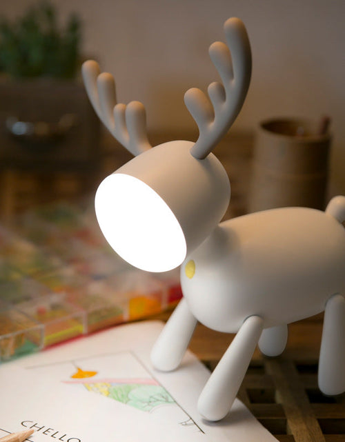 Load image into Gallery viewer, Cartoon Deer Night Light USB Charging With Sleeping Silicone Led Elk Light Children's Student Desk Reading Lamp
