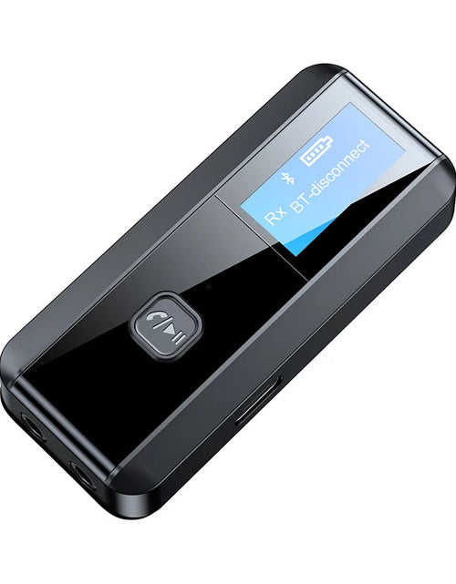 Load image into Gallery viewer, LCD display screen Bluetooth 5.0 receiver transmitter 2-in-1 audio adapter computer TV speaker
