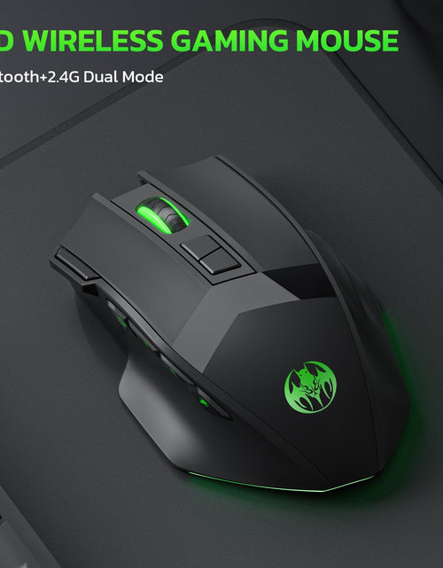 Load image into Gallery viewer, Wireless charging Bluetooth dual-mode 10 key mute gaming mouse 4800DPI mouse RGB color light
