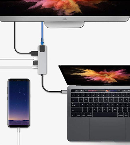 Type C docking station Type-C to HDMI 4K Gigabit Ethernet card 3.0HUB all in one