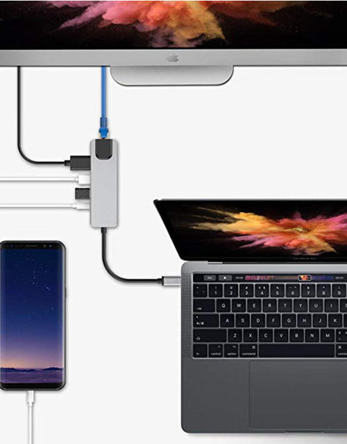 Load image into Gallery viewer, Type C docking station Type-C to HDMI 4K Gigabit Ethernet card 3.0HUB all in one
