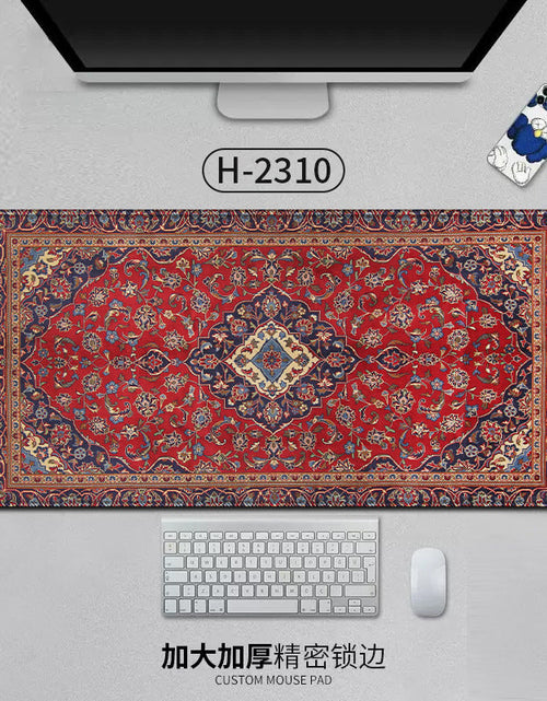 Load image into Gallery viewer, Large Persian Mouse Pad Office Carpet MousePad Natural Rubber Lockedge Anti Slip Desk Mat Laptop Office Game Accessories Pad
