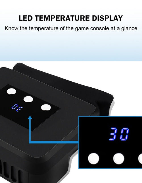 Load image into Gallery viewer, Suitable for switch host heatsink switch game console base with temperature display and cooling fan
