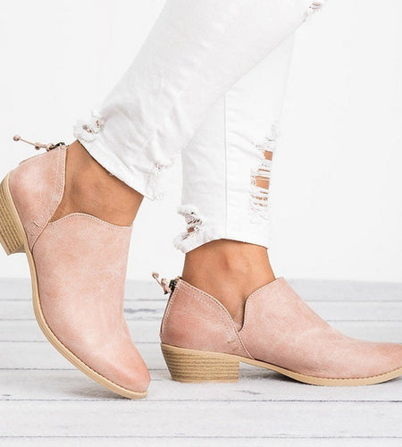 Autumn Women Shoes Retro High Heel Ankle Boots
