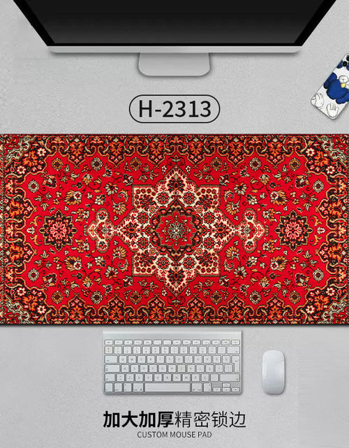 Load image into Gallery viewer, Large Persian Mouse Pad Office Carpet MousePad Natural Rubber Lockedge Anti Slip Desk Mat Laptop Office Game Accessories Pad
