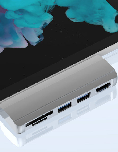 Load image into Gallery viewer, Suitable for Surface Pro 4/5/6 docking station USB to HDMI same screen card reader expansion hub
