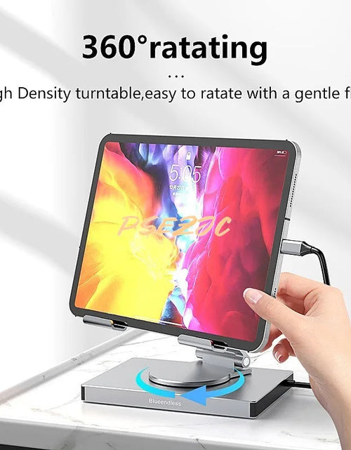 Load image into Gallery viewer, 4K/60Hz Gigabit Ethernet Port USB 3.0 Splitter Hub Converter Flat Panel Rotary Stand Type-c Docking Station
