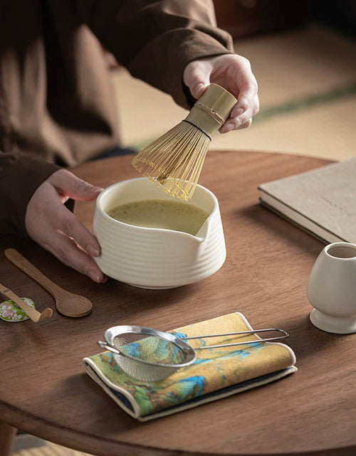 Load image into Gallery viewer, Premium 8-piece Matcha Set: Ceramic Chawan, whisky gift box, Matcha tools – for tea lovers
