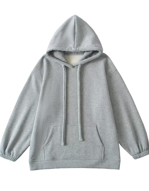 Load image into Gallery viewer, Loose drawstring hooded sweatshirt
