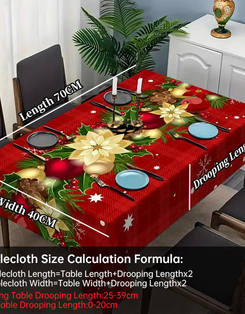 Load image into Gallery viewer, Christmas table runner with pine holly needle, holiday dining decor
