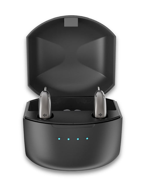 Load image into Gallery viewer, Rechargeable Bluetooth APP intelligent noise reduction RIC hearing aid ear back type hearing aid for the elderly with hearing loss
