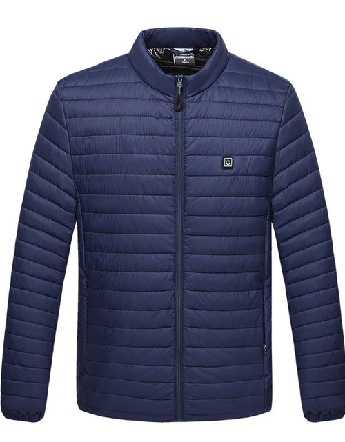 Load image into Gallery viewer, Intelligent heating cotton jacket USB charging heating cotton jacket for male and female couples Korean version warm jacket with four zones heating
