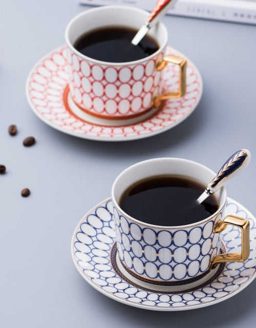 Load image into Gallery viewer, Nordic minimalist ceramic coffee cups and plates, English black tea cups, water utensils, tea cups, household offices
