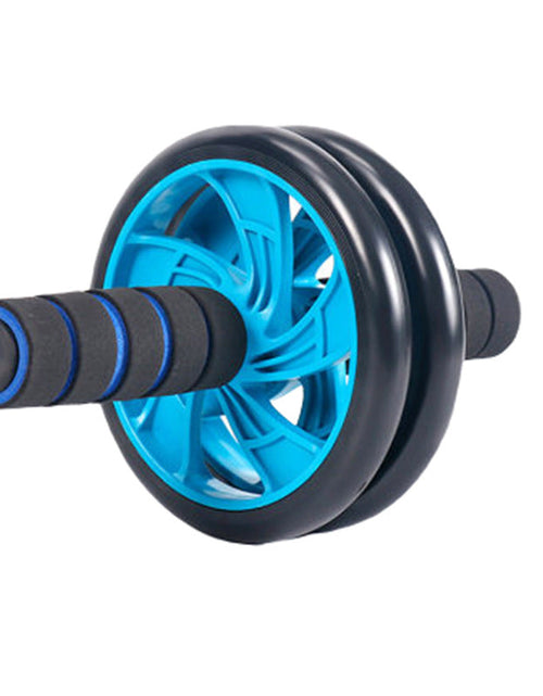 Load image into Gallery viewer, Abdominal Exercise Roller - Classic Dual Wheel with Foam Handles - Includes Extra Thick Knee Pad
