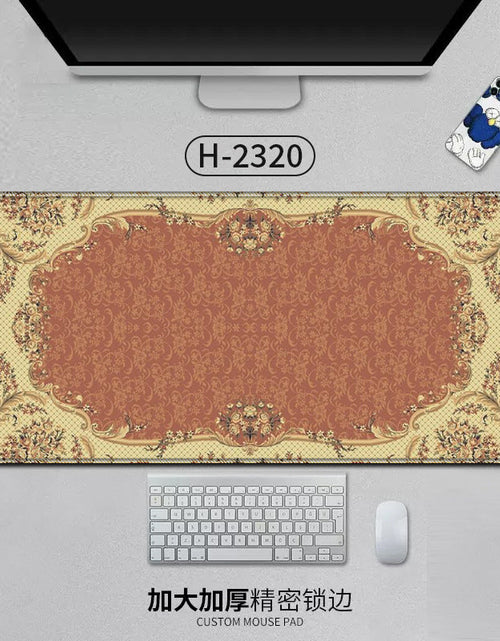 Load image into Gallery viewer, Large Persian Mouse Pad Office Carpet MousePad Natural Rubber Lockedge Anti Slip Desk Mat Laptop Office Game Accessories Pad

