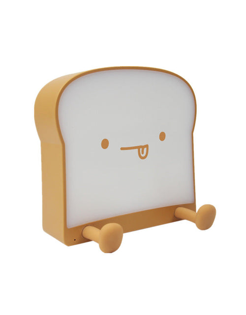 Load image into Gallery viewer, Toast Bread Night Light USB Charging Pat Timing Light Single-Sided Light-Emitting Square Bread Shape Bedside Lamp
