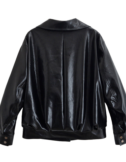 Load image into Gallery viewer, Retro Cool Leather Jacket Women's Wear

