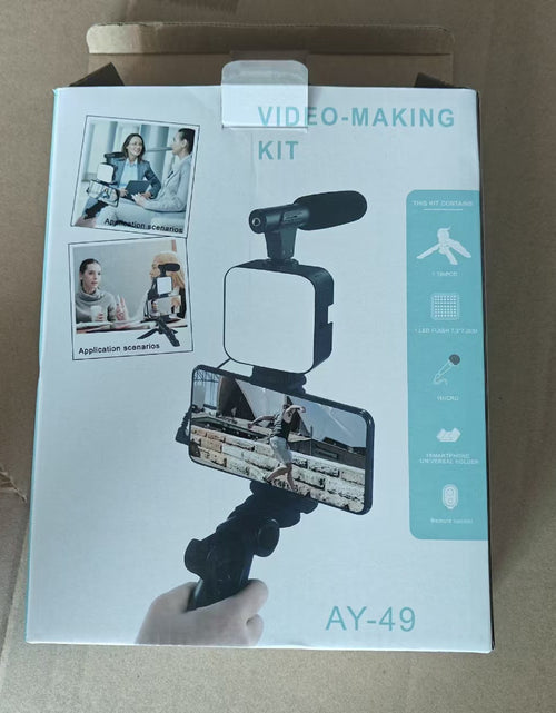Load image into Gallery viewer, Desktop Beauty Leg Pocket Fill Light with Microphone Set Single Reflex Conference Lamp Handheld Photography with Microphone
