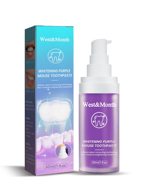 Load image into Gallery viewer, West&amp;Month Purple Mousse Toothpaste Daily Mouthguard Gently Cleans Stains And Tartar Freshen The Mouth
