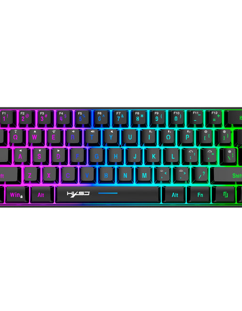Load image into Gallery viewer, 61 key keyboard Bluetooth the third mock examination 2.4G wireless keyboard RGB backlight tablet phone mini keypad
