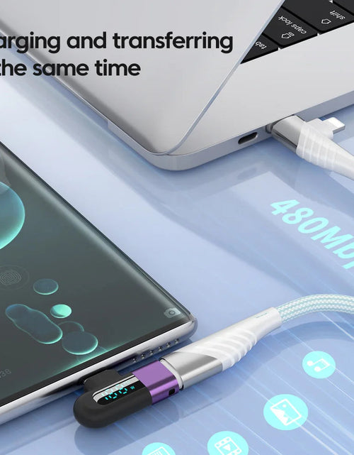 Load image into Gallery viewer, TG adapter 6A intelligent digital display supports 120W fast charging data cable, USB 2.0 port, Type-C adapter
