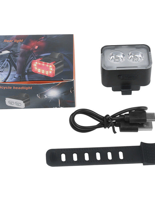 Load image into Gallery viewer, Bicycle lights, headlights, strong lights, night riding lights, taillights, mountain bikes, road bikes, children's charging, rainproof bike lights, cycling lights
