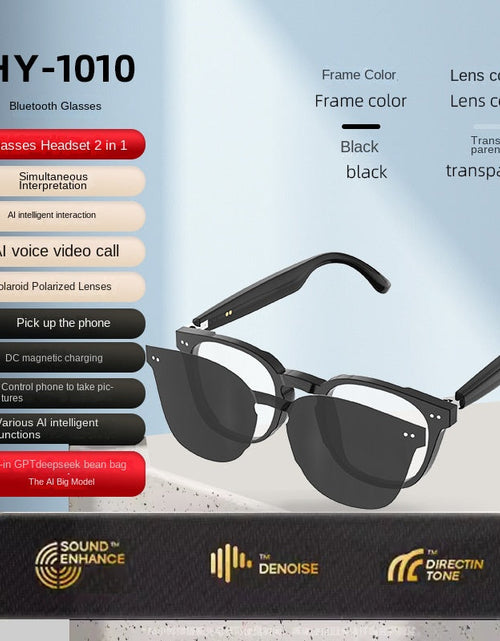 Load image into Gallery viewer, Bluetooth Smart AI Sunglasses Multi functional Real time Translation Headphones Call Listening to Music
