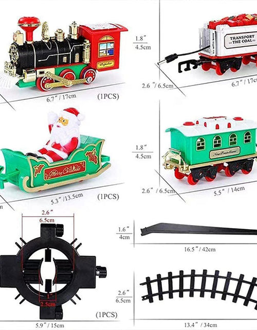 Load image into Gallery viewer, 2025 Christmas Train &amp; Tree Decor Set - Track Train with Music, Santa Theme, Kids Gift
