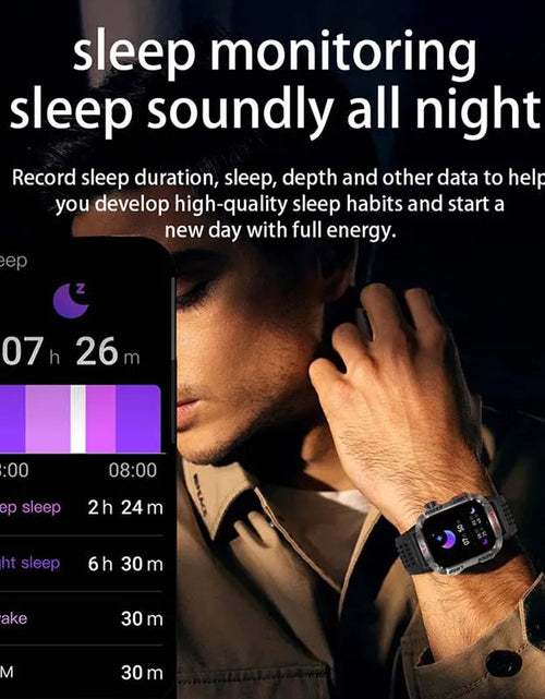 Load image into Gallery viewer, GZYR 2.01" Screen Smart Watch Men Bluetooth Call 600 mAh Sports Waterproof Heart rate Blood Oxygen SmartWatch For Huawei Xiaomi
