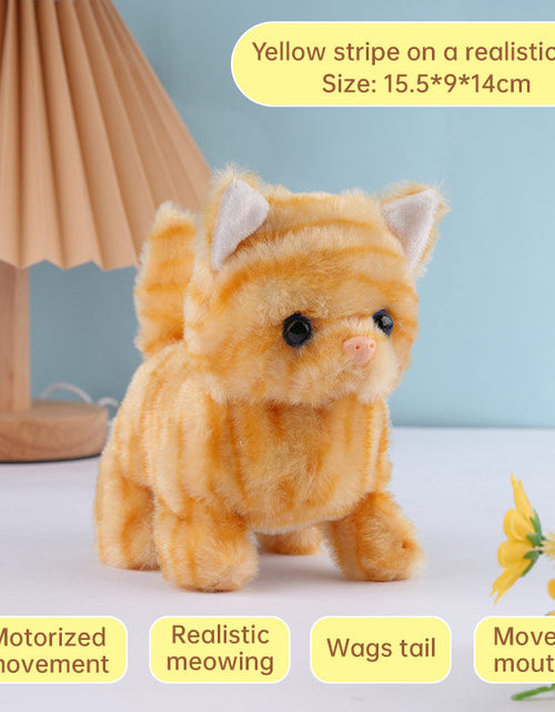 Load image into Gallery viewer, Realistic Electronic Cat Toy with Walking &amp; Barking Actions to Keep Your Pet Active and Entertained.
