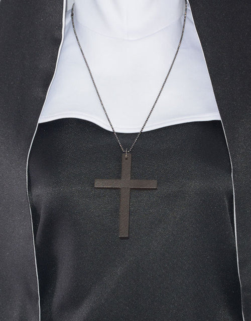 Load image into Gallery viewer, Halloween TheNun Ghost Sister cosplay costume, black horror nun costume, priest cosplay costume
