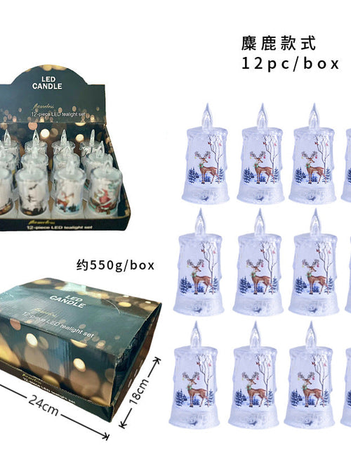 Load image into Gallery viewer, Christmas led electronic candle light Christmas snowman elk decoration luminous night light atmosphere light ornaments
