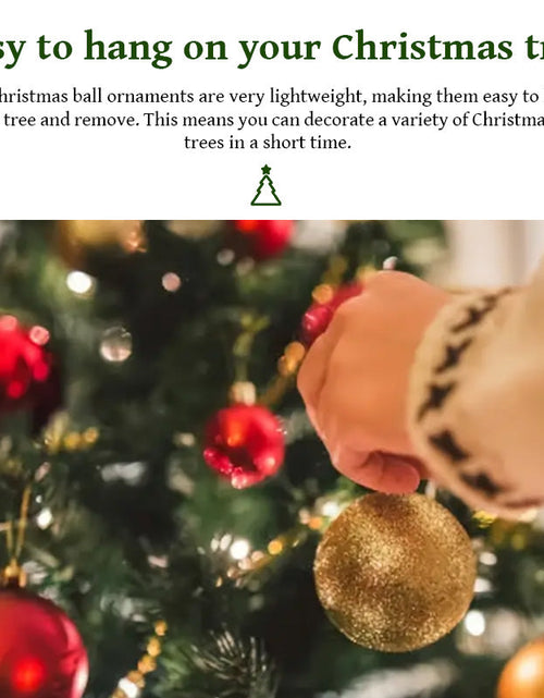 Load image into Gallery viewer, 50 pcs/box: 2025 Gold Red Hanging Christmas Tree Ball Ornaments, 2026 Home Holiday Decorations &amp; New Year Gifts
