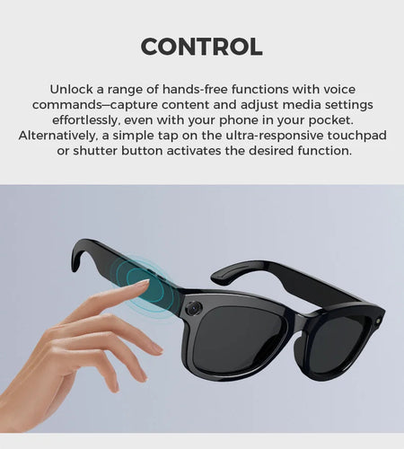 Bluetooth AI shooting glasses Bluetooth call voice assistant real-time translation 5-megapixel shooting stabilization