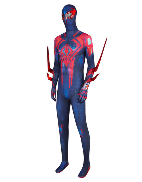 Load image into Gallery viewer, Spider Man 2099 Cosplay Costume Miguel O'Hara Jumpsuit Halloween Comic-Con Props Bodysuit Spiderman Costume with Headgear
