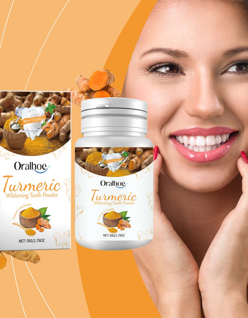 Load image into Gallery viewer, Oralhoe White Turmeric Tooth Cleaning Powder Yellow Teeth Stains Odor Mouth Cleaning Care Clean Smile Tooth Cleaning Powder
