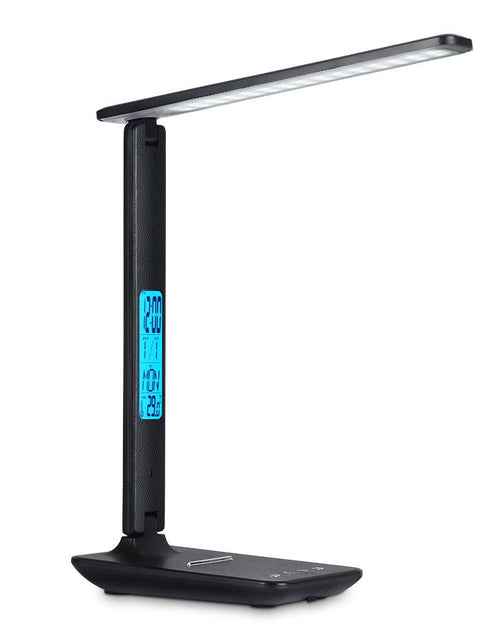 Load image into Gallery viewer, Folding alarm clock, time display, learning, reading, business, office, adjustable light, eye protection desk lamp
