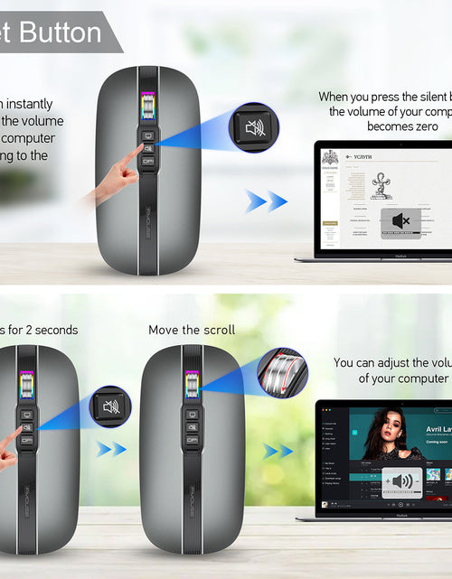 Load image into Gallery viewer, Wireless Mouse Bluetooth Dual Mode 2.4G/BT5.1 Silent Mouse 2400DPI PC Notebook Business Office
