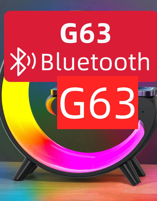 Load image into Gallery viewer, Bluetooth Speaker G63 Colorful Lights Clock Wireless Charging Multifunctional Bluetooth Speaker Colorful Atmosphere Alarm Clock
