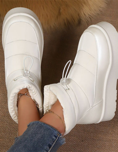 Load image into Gallery viewer, Women’s Fleece-Lined Short Boots – Warm Cotton Lined Winter Ankle Boots
