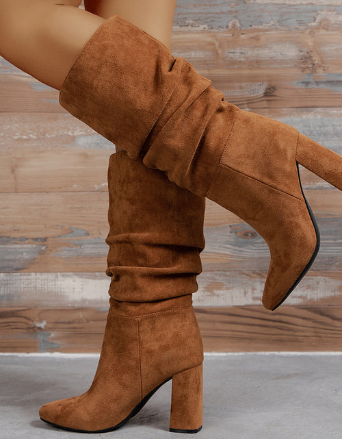 Load image into Gallery viewer, European &amp; American Slip-On High Heel Fashion Boots – Women’s Elegant Booties
