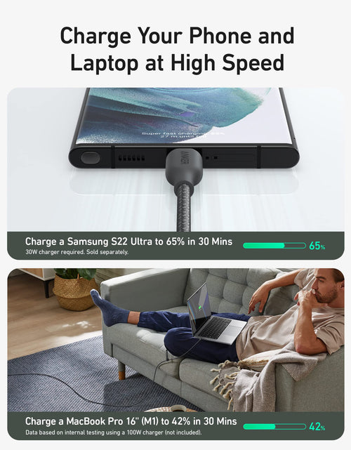 Load image into Gallery viewer, Anker <b>543</b> USB C to USB C Cable (240W, 10 ft)
