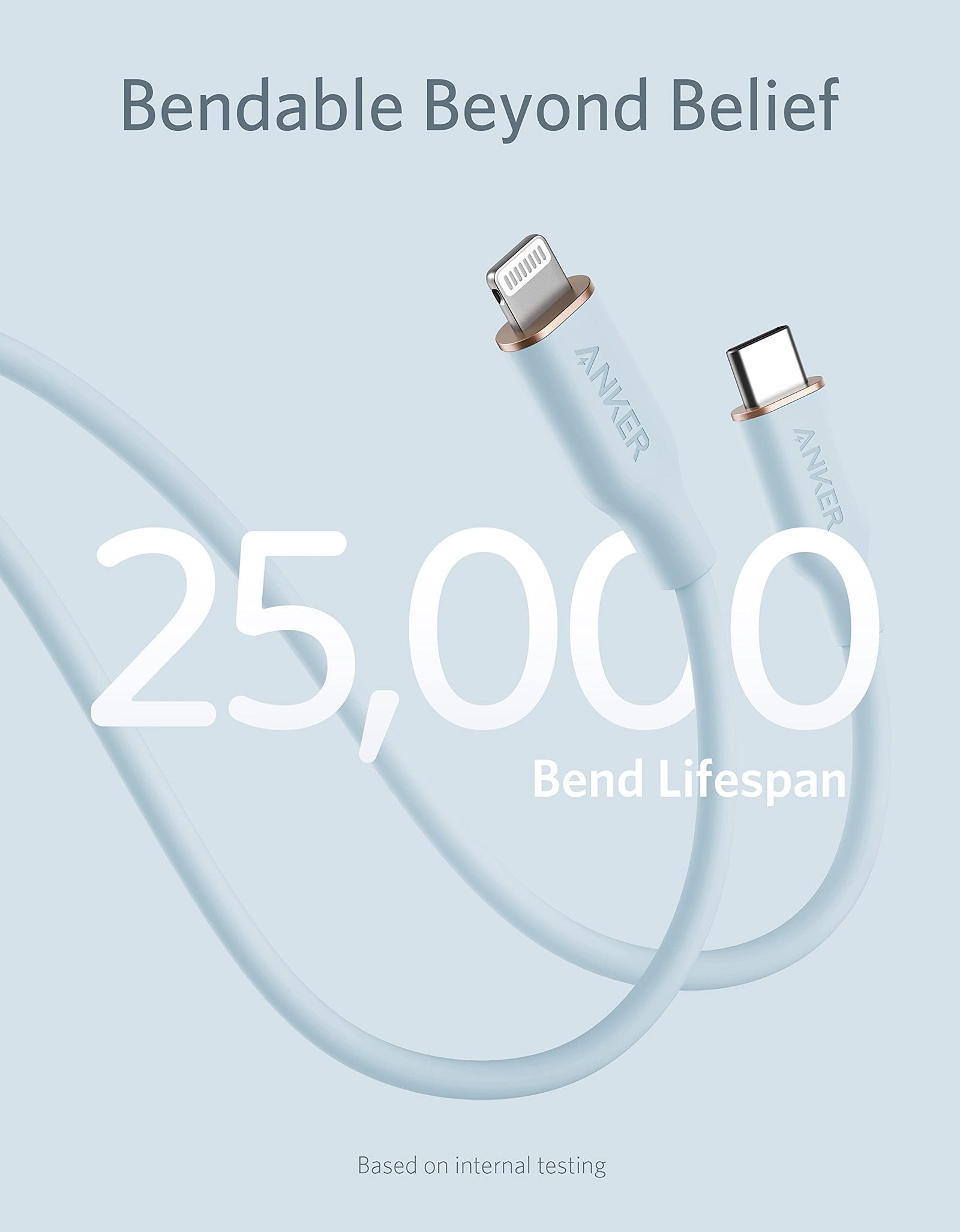 Anker <b>641</b> USB-C to Lightning Cable (Flow, Silicone)
