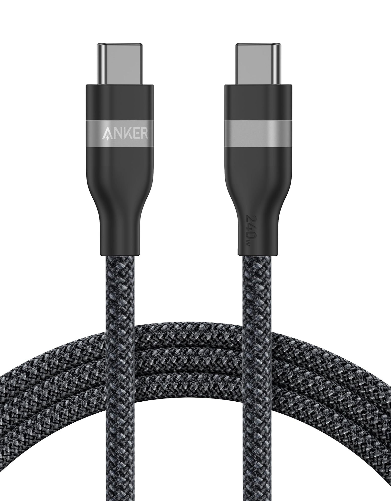 Anker USB-C to USB-C Cable (3 ft / 6 ft, 240W, Upcycled-Braided)